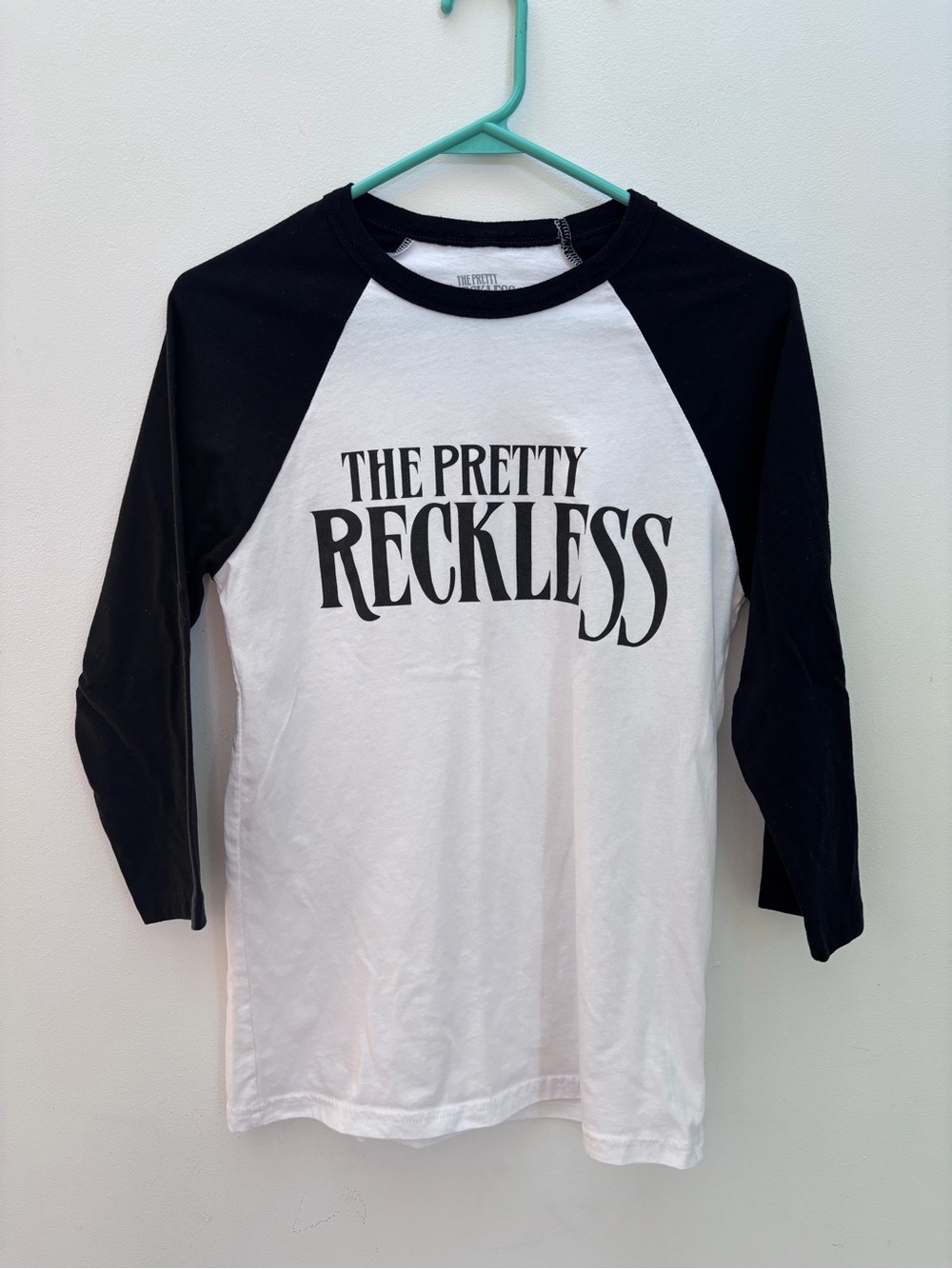 Kids' Black & White Raglan Tee